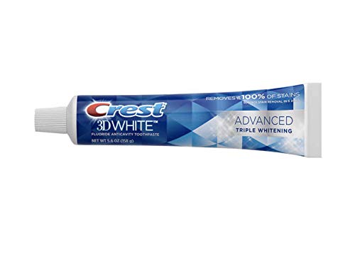 Crest 3D White Advanced Whitening Toothpaste, 5-Pack, 5.6 Oz Each