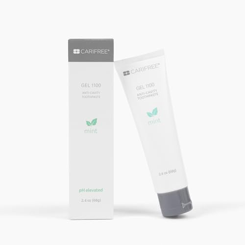CariFree Gel 1100 Mint Toothpaste - Anti-Cavity Fluoride with Nano Hydroxyapatite for Kids and Adults, 2.40 oz.