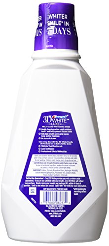 3D White Multi-Care Whitening Rinse for dazzling smiles - 32 oz bottle