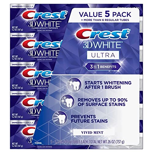 3D White Ultra Whitening Toothpaste, 5 pk.