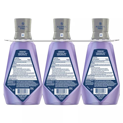 Crest Pro-Health Advanced Mouthwash 3 Pack, Clean Mint Flavor