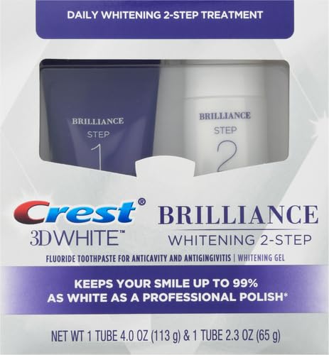 Crest 3D White Brilliance 2-Step Kit: Deep Clean Toothpaste & Whitening Gel