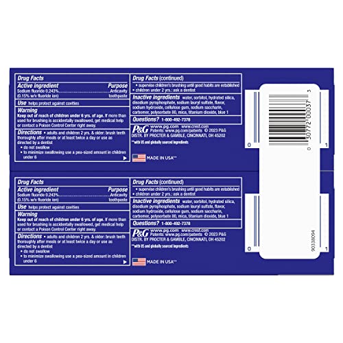 Crest 3D White Stain Eraser Toothpaste for Teeth Whitening, Pack of 2