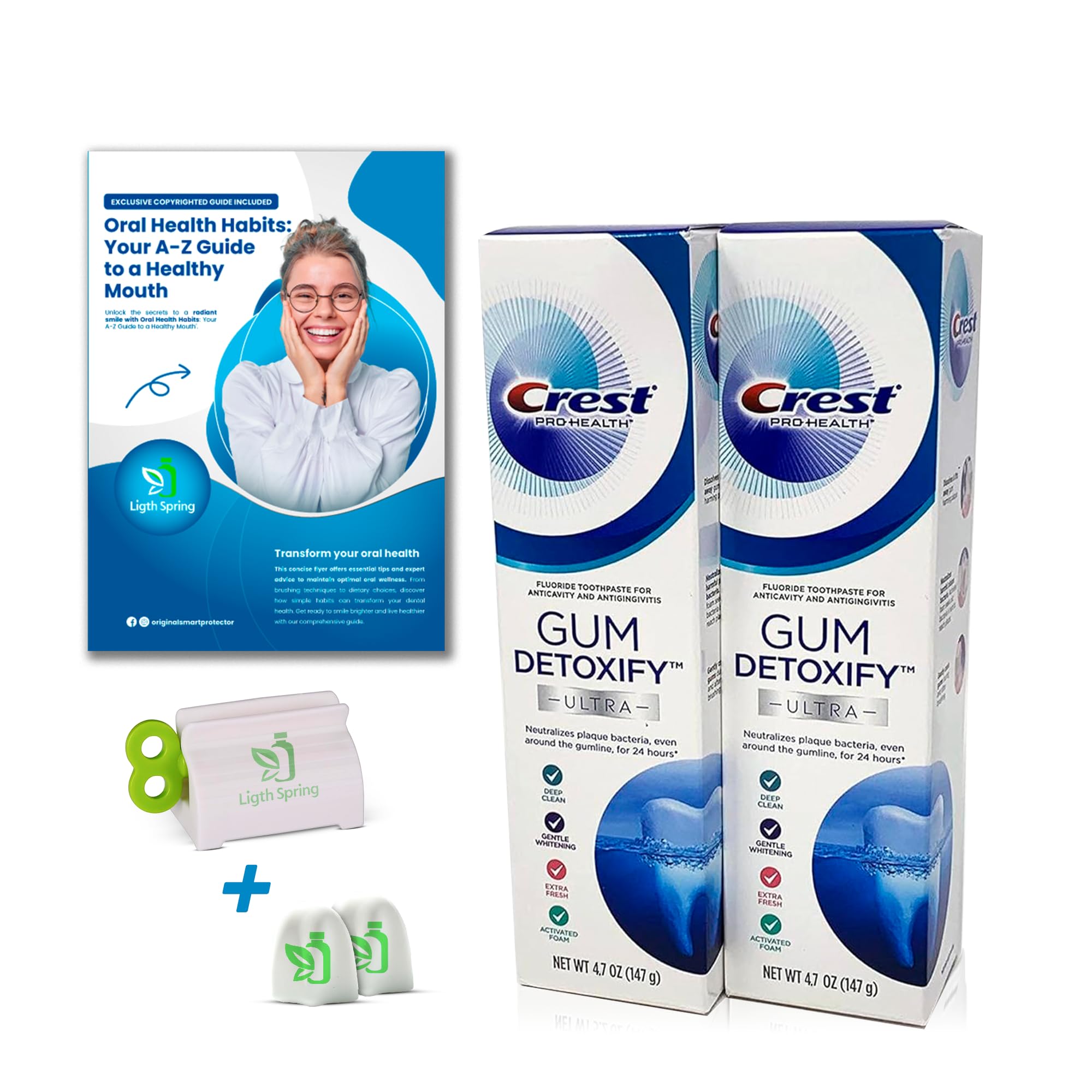 Crest Ultra Pro Health Gum Detoxify Toothpaste Bundle for Better Oral Health (Pack of 2)